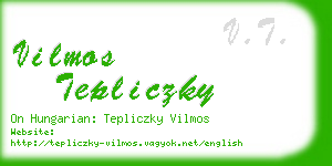 vilmos tepliczky business card